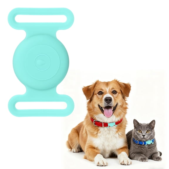 Uxcell Dog Collar Tag, Dog Tracker Holder Silicone Tag Protective Case Waterproof Cat Collar Holder, (Mint Green), Intended for Pet Puppies Kittens Tracking Accessories