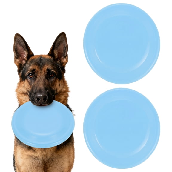 Uxcell Dog Flying Discs Plastic Dog Flying Discs 5" Blue 2Pcs