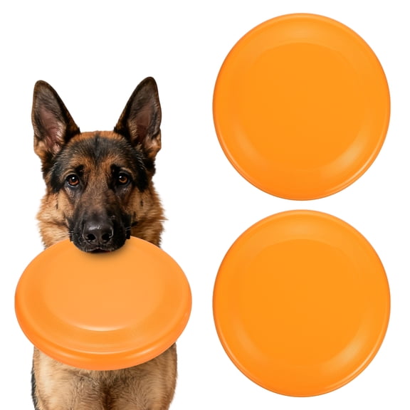 Uxcell Dog Flying Discs Plastic Dog Flying Discs 9" Orange 2Pcs