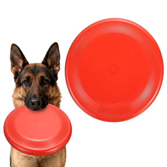 Uxcell Dog Flying Discs Plastic Dog Flying Discs 9" Red 1Pcs