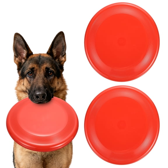 Uxcell Dog Flying Discs Plastic Dog Flying Discs 9" Red 2Pcs
