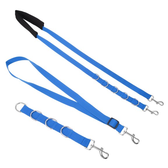 Uxcell Dog Grooming Belly Strap, Pet Grooming Loops Grooming Harness Table Arm Extender with D-Rings Restraint Leash (Blue, 3 Pcs), for Small Medium Dogs Hair Cutting Washing