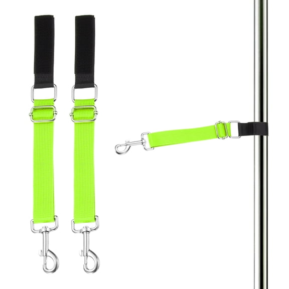 Uxcell Dog Grooming Loop, Dog Grooming Harness Table Arm Accessories Adjustable Secure Stable Extender Bathing Restraint Leashes (Fluorescent Green, 2 Pcs), for Pet Hair Cutting/Bathing