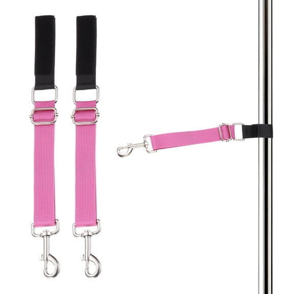 Uxcell Dog Grooming Loop, Dog Grooming Harness Table Arm Accessories Adjustable Secure and Stable Extender Bathing Restraint Leashes (Magenta, 2 Pcs), for Pet Hair Cutting/Bathing