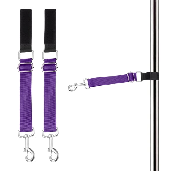 Uxcell Dog Grooming Loop, Dog Grooming Harness Table Arm Accessories Adjustable Secure and Stable Extender Bathing Restraint Leashes (Purple, 2 Pcs), for Pet Hair Cutting/Bathing