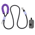 thumbnail image 1 of Uxcell Dog Leash with Padded Hands Free, 4.9ft/1.5m Adjustable Bungee Dog Training Leash, No Pull Heavy Duty Rope(Black, Gray Bag), Intended for Large Medium Pet Running/Hiking/Walking, 1 of 7