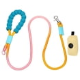 thumbnail image 1 of Uxcell Dog Leash with Padded Hands Free, 4.9ft/1.5m Adjustable Dog Training Leash, No Pull Heavy Duty Rope(Yellow Pink, Beige Bag), Intended for Large Medium Pet Running/Hiking/Walking, 1 of 7
