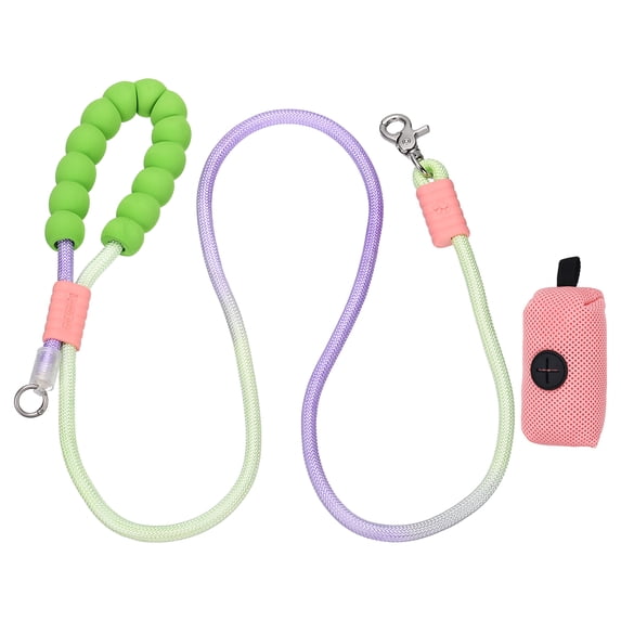 Uxcell Dog Leash with Padded Hands Free, 6.6ft/2m Adjustable Bungee Dog Training Leash, No Pull Heavy Duty Rope(Blue Pink, Pink Bag), Intended for Large Medium Pet Running/Hiking/Walking