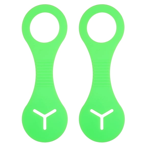 Uxcell Dog Poop Bag Clip, Dog Poop Bag Holder for Dispenser Carrier Hands-Free Lightweight Durable Silicone, (Green, 2 Pcs), Intended for Leash/Pet Waste Bag