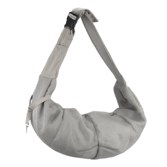 Uxcell Dog Sling Carrier for Small Dogs and Cats Up to 16.5 Lbs, Breathable Mesh Adjustable Buckle Pet Cross Body Shoulder Bag, (Gray, 1 Pcs) Intended for Outdoor / Travel