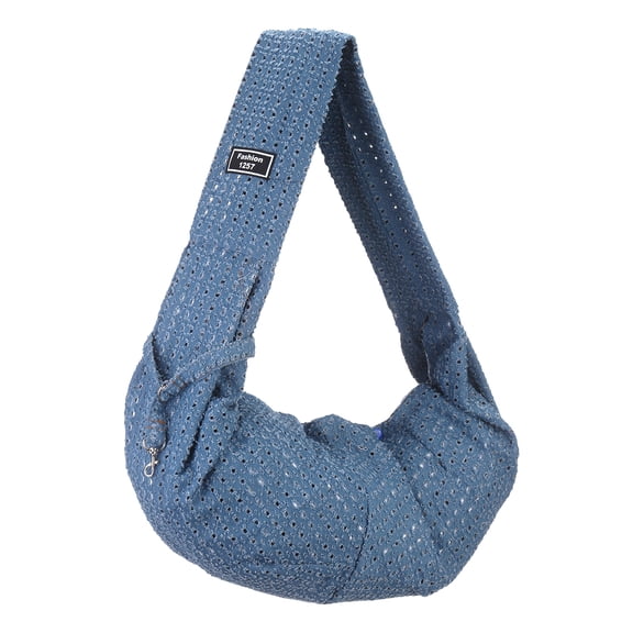 Uxcell Dog Sling Carrier for Small Dogs and Cats Up to 16.5 Lbs, Breathable with Pocket Pet Cross Body Shoulder Bag, (Denim Blue, 1 Pcs) Intended for Outdoor / Travel