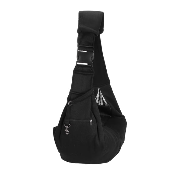 Uxcell Dog Sling Carrier for Small Dogs and Cats Up to 16.5 Lbs, Breathable with Shoulder Pad Pet Crossbody Shoulder Bag, (Black, 1 Pcs) Intended for Outdoor/ Camp / Travel
