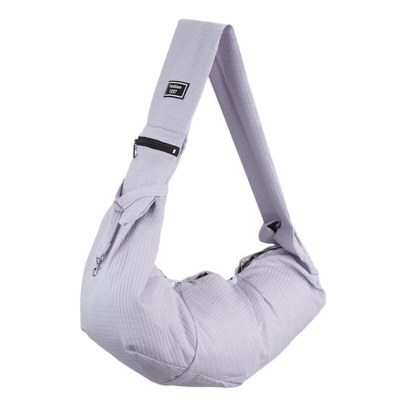 Uxcell Dog Sling Carrier for Small Dogs and Cats Up to 16.5 Lbs, Soft Pouch Waterproof with Zipper Pocket Pet Cross Body Shoulder Bag, (Light Gray, 1 Pcs) Intended for Outdoor / Travel