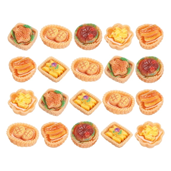 Uxcell Dollhouse Miniature Food, Cute Mixed Fried Dough Sticks Plate Figures Toys Mini Resin Foods for Pretend Play Kitchen Cooking Game & Doll House Decor (Mixing Colors, 20pcs)