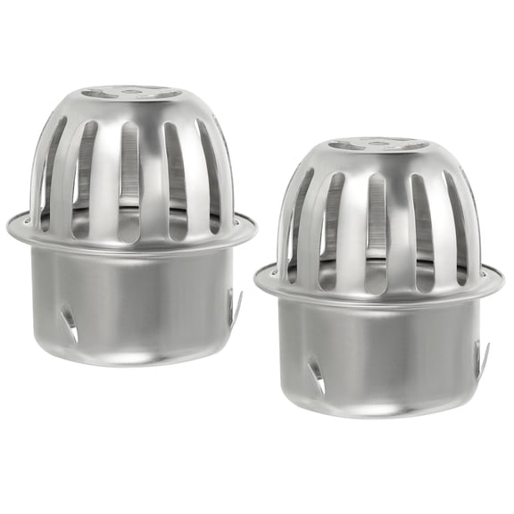 Uxcell Dome Gutter Guard Filter, 2 Pack 304 Stainless Steel Downspout Strainer, Outdoor Gutter Cleaning Tool, 2.8-3 Inch