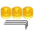 thumbnail image 1 of Uxcell Dome Knobs Guitar Knob 6mm Flake Glitter Yellow Plastic Volume Tone Control with Inner Hexagon Spanner 3 Pack, 1 of 6