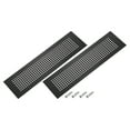 thumbnail image 1 of Uxcell Door Air Vent Cover, Aluminum Grille Ventilation Cover for Cabinet Wardrobe 20 x 3 Inch Black, 1 of 7
