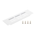 thumbnail image 1 of Uxcell Door Air Vent Cover, Aluminum Louvered Ventilation Grille Rectangle Toe Kick Vent with Mounting Screws for Shoe Cabinet Wardrobe White 6 x 1.7 Inch, 1 of 7
