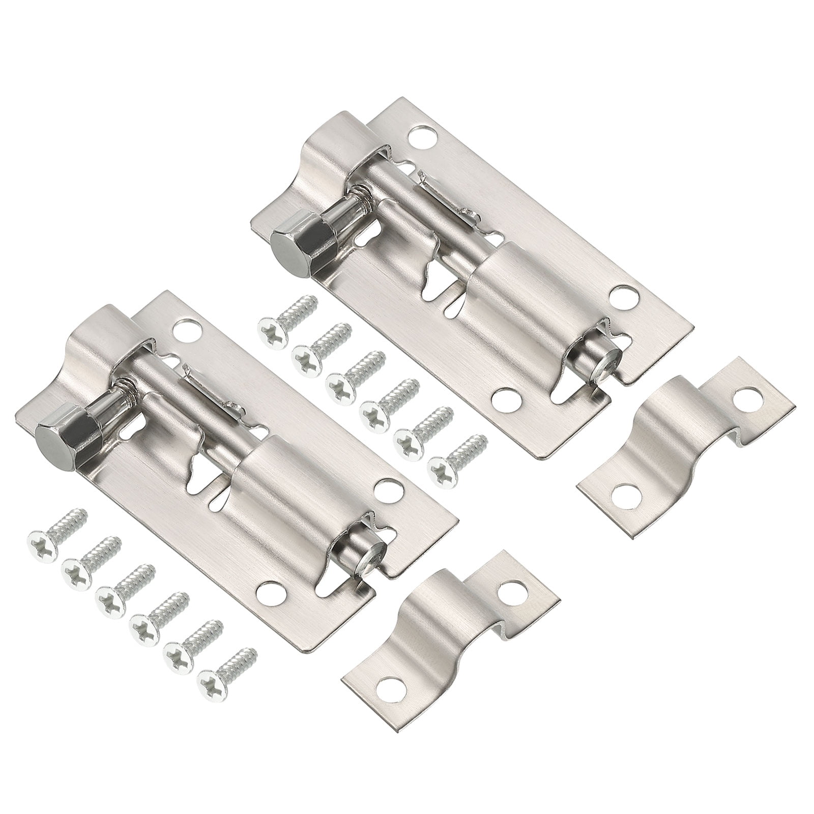 Uxcell Door Barrel Bolt Latch 2 Inch, 2 Pack Stainless Steel Security
