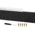thumbnail image 1 of Uxcell Door Brush Sweeps, H-shape Aluminum Alloy Holder Door Sweep for Bottom of Door Seal Silver 3.94" x 47.24", 1 of 7