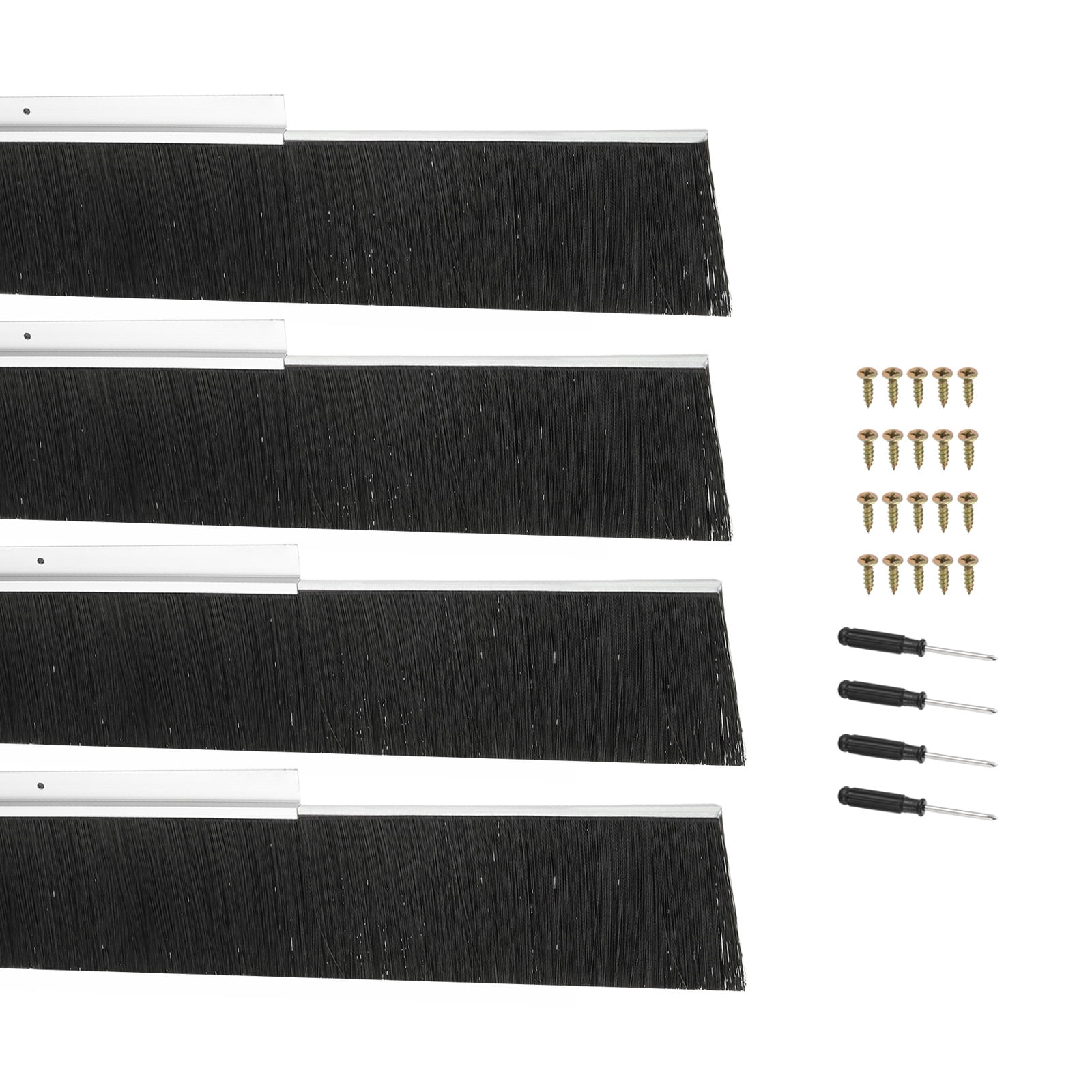 Uxcell Door Kick Plate – 6 X 30 Inches Aluminum Kick Plate For Exterior Front Or Back Doors, Silver, Pre-Punched With Screws