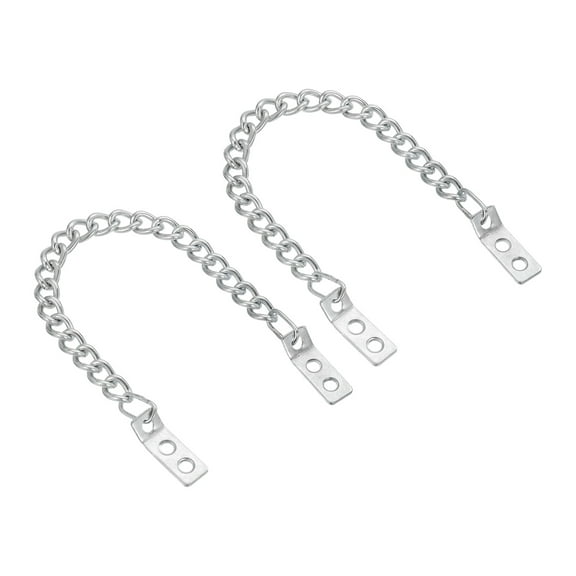 Uxcell Door Chain, (8.7 Inch, White )(2Pcs) Alloy Steel Transom Door Chain for Transom Windows/Cabinet/Homes Fence/Furniture