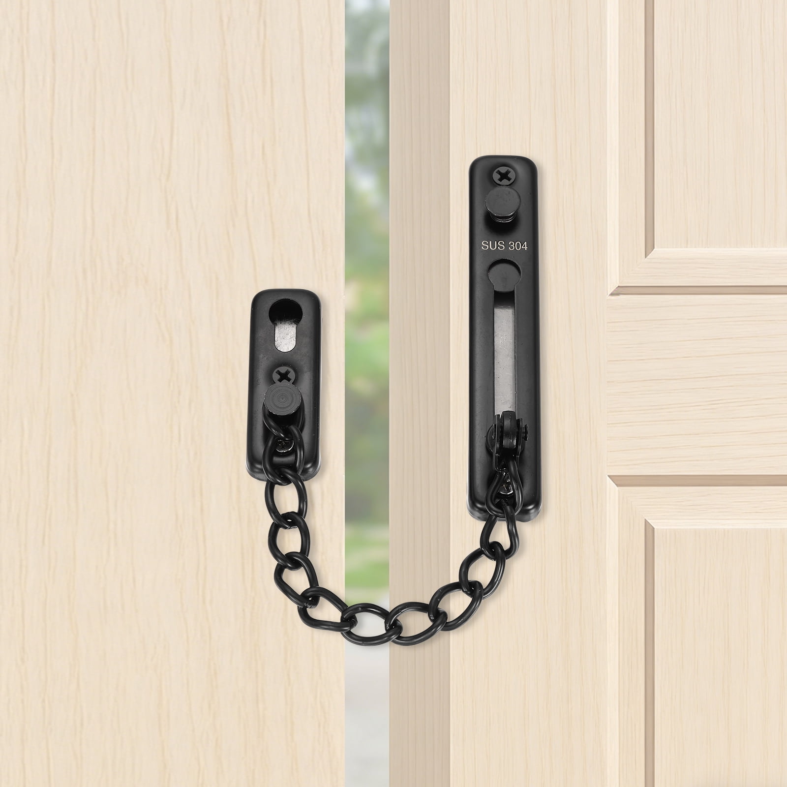 Security Lock With Chain Uxcell Door Chain Lock, 304 Stainless Steel Anti-Theft Chain Latch ...