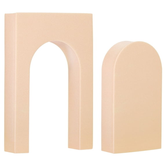 Uxcell Door Combination Photography Background Props Set, Hard Foam Photo Props Geometric Cube for Photo Shoot Beige