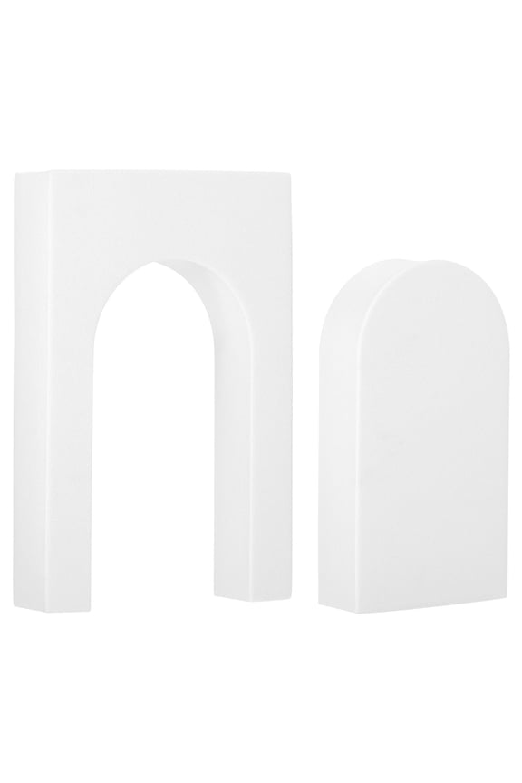 Door Combination Photography Background Props Set, Hard Foam Photo Props Geometric Cube for Photo Shoot White