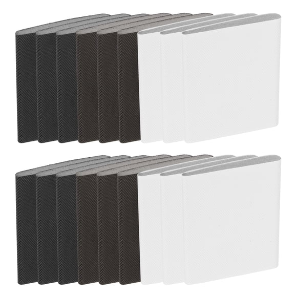 Uxcell Door Corner Seals 2" x 1.6" - 18 Pack Self-Adhesive Door Frame Seal Wedge Draft Stopper Sealing Filler Foam for Weather Protection Isolation of Noise, Black/White/Brown
