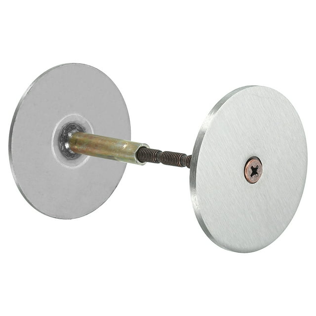 Uxcell Door Hole Cover Plate, 2 3/16" Deadbolt Cover Plate, Brushed Satin Nickel