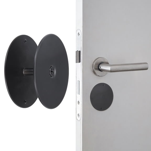 Uxcell Door Hole Cover Plate, (2-5/8 Inch Diameter, Black) Door Knob Cover Plate Hole Filler, Suit for - Home Security on Entry/Drawer Cabinet
