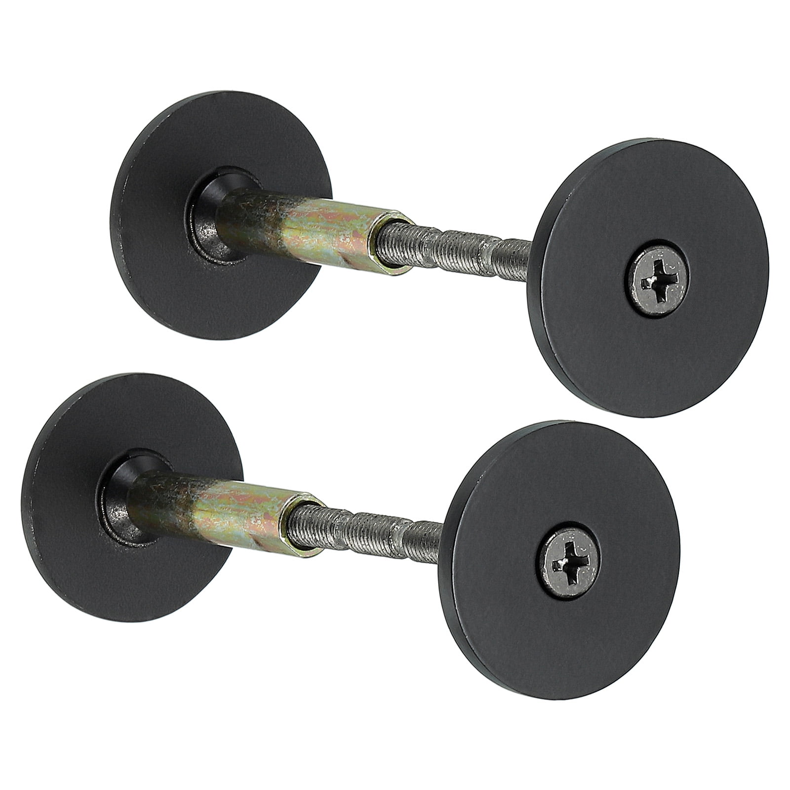 Uxcell Door Hole Cover Plate, 2 Pack 1 3/16" Deadbolt Cover Plate, Matte Black