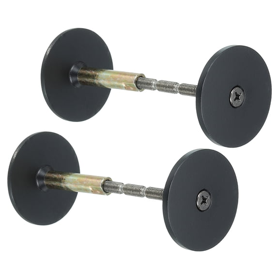 Uxcell Door Hole Cover Plate, 2 Pack 1 9/16" Deadbolt Cover Plate, Matte Black