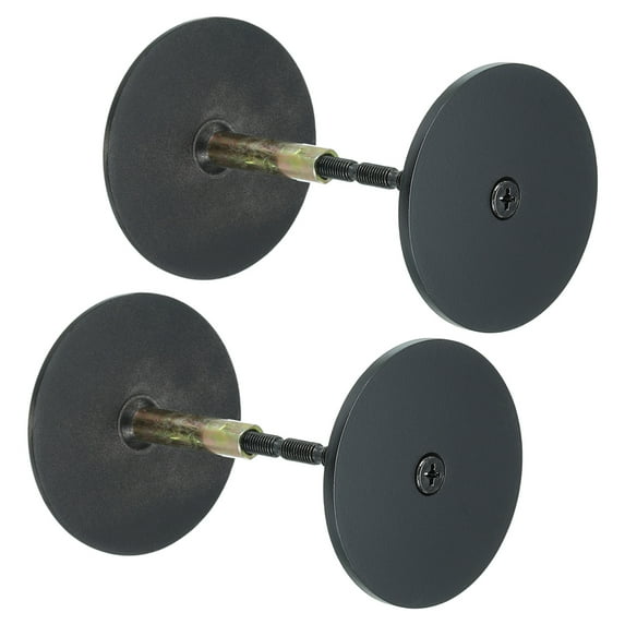 Uxcell Door Hole Cover Plate, 2 Pack 2 3/16" Deadbolt Cover Plate, Matte Black