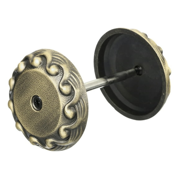 Uxcell Door Hole Cover Plate Zinc Alloy Wave Round Deadbolt Cover Plate Door Reinforcement Plate Chrome Plated