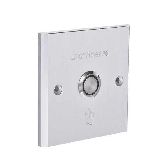 Uxcell Door Release Push Button Switch Access Control DC 12V 3A LED Indicator Stainless Steel 86mmx86mm Panel