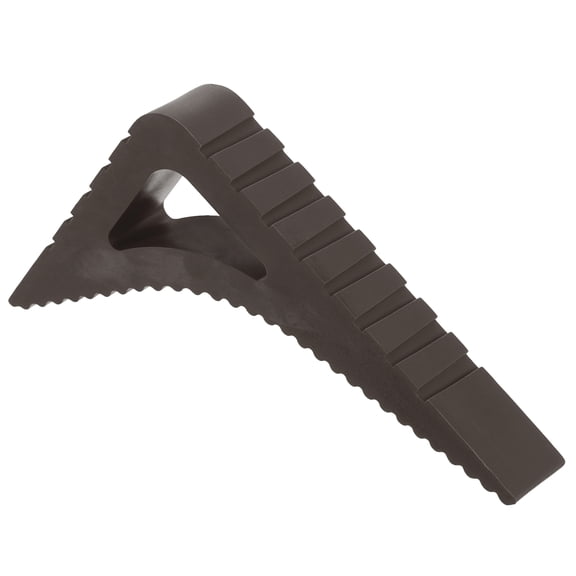 Uxcell Door Stopper, 0.83" Non-Scratching Stackable Rubber Door Stopper Wedge for Floor Window Door Gaps, Dark Brown