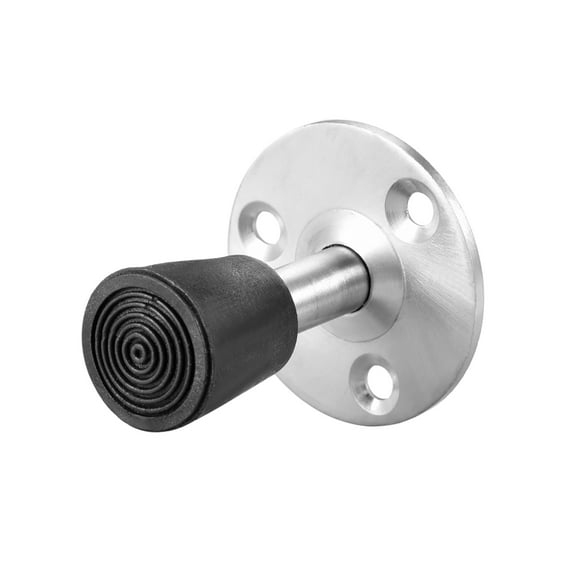 Uxcell Door Stopper Stop Bumper Wall Protector Stainless Steel,Rubber 50mm Long Silver Tone