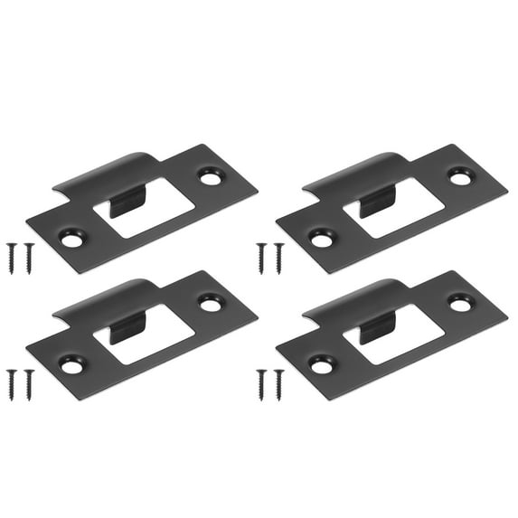 Uxcell Door Strike Plate, Universal Latch Strike Plate Security T Strike Deadbolt Black