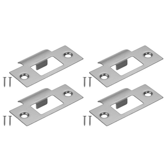 Uxcell Door Strike Plate, Universal Latch Strike Plate Security T Strike Deadbolt Grey