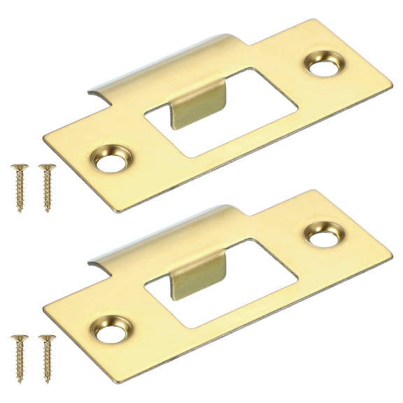 Uxcell Door Strike Plate, Universal Latch Strike Plate Security T Strike Gold