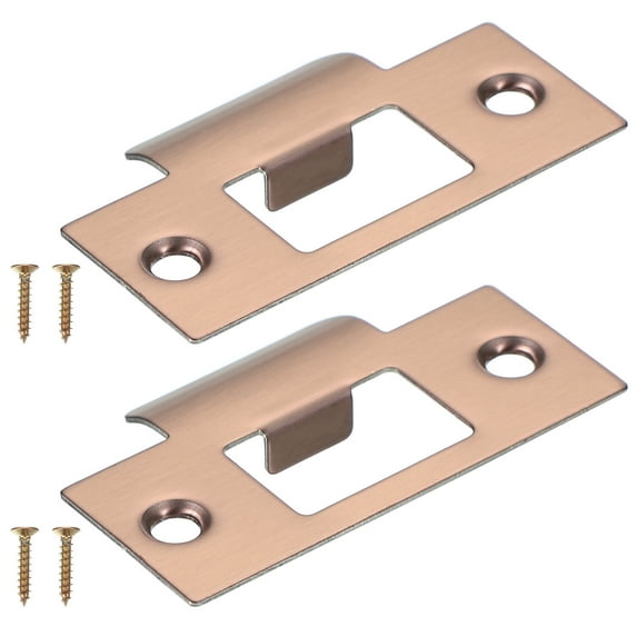Uxcell Door Strike Plate, Universal Latch Strike Plate Security T Strike Rose Gold