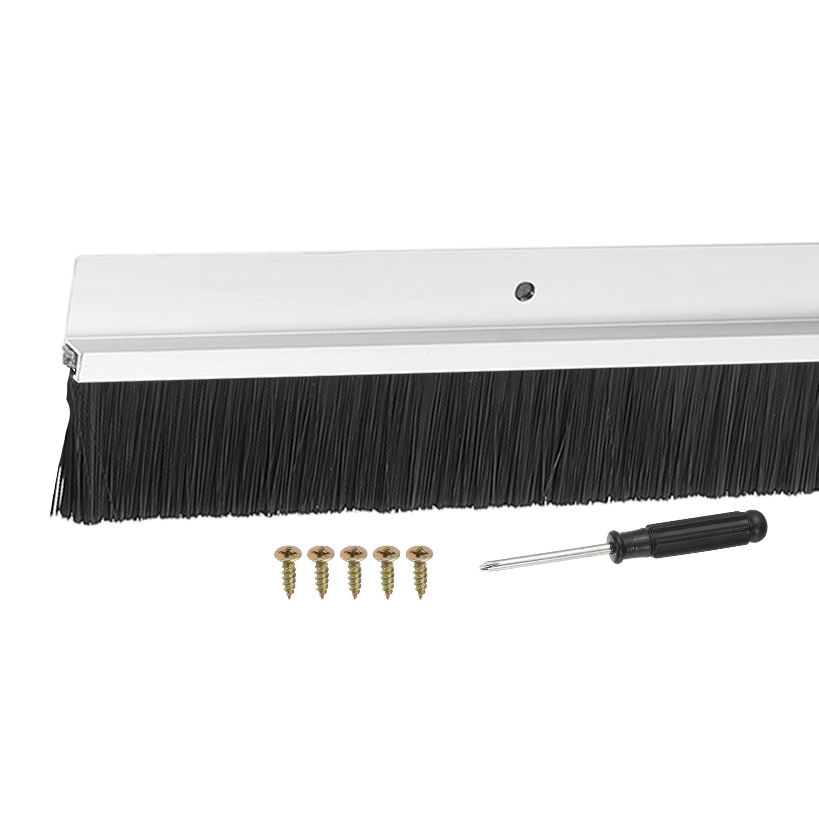 Uxcell Door Sweep Aluminum Alloy Brush Sweeps, PP Brush Fit for Gaps of ...