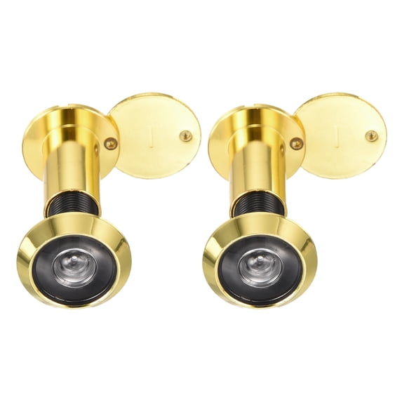 Uxcell Door Viewer Peephole for Enhanced Security in Homes, Offices, and Hotels Gold 45-75 mm