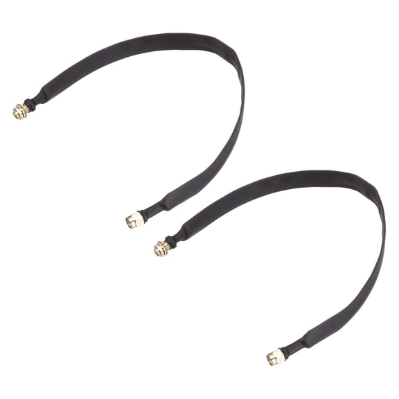 Uxcell Door/Window Pass Through Flat Coaxial Cable with RP-SMA Male to Female 0.98ft/30cm Cord Flat Coax Cable Pigtail Extension for Antenna Router Pack of 2