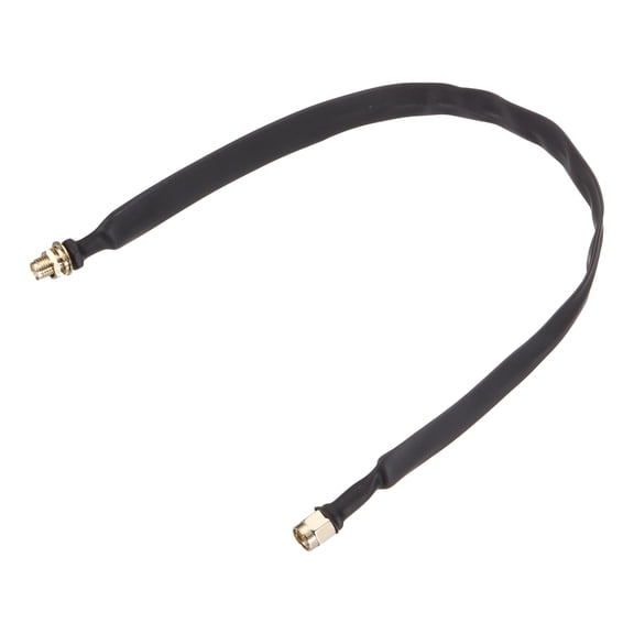Uxcell Door/Window Pass Through Flat Coaxial Cable with SMA Male to Female 0.98ft/30cm Cord Flat Coax Cable Pigtail Extension for Antenna Router