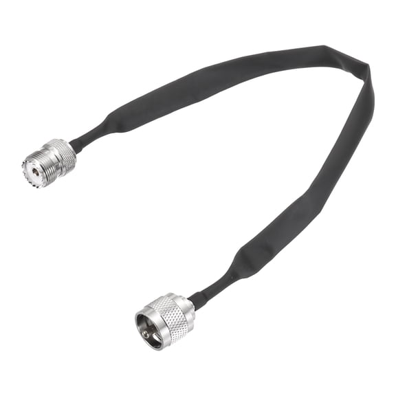 Uxcell Door/Window Pass Through Flat Coaxial Cable with UHF Male to Female 0.98ft/30cm Cord Flat Coax Cable Pigtail Extension for Antenna Router