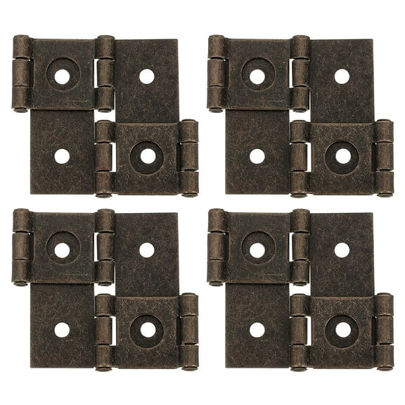 Uxcell Double Acting Hinges Folding Screen, 4Pcs 2.13" Double Swing Hinges, Red Bronze