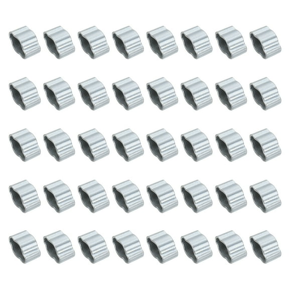 Uxcell Double Ear Hose Clamp, Galvanized Steel O Clip Crimp Rings for Fuel Petrol Pipe Tube Fitting Connection 3-5 mm